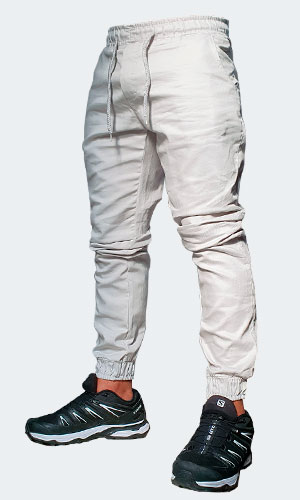 Calça Masculina - Jogger Sarja - gelo